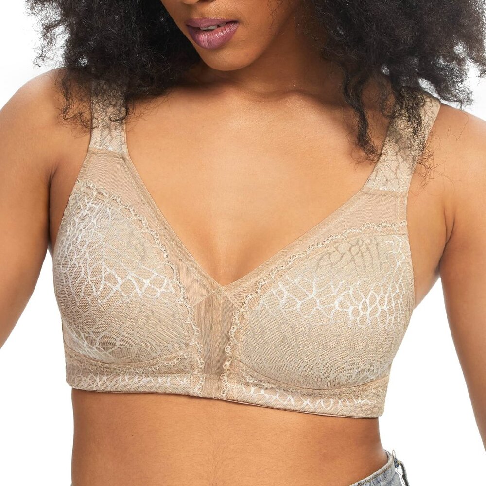 HACI Women's Minimizer Bra Full Coverage Non Padded Wirefree.34DHaci34DBra.